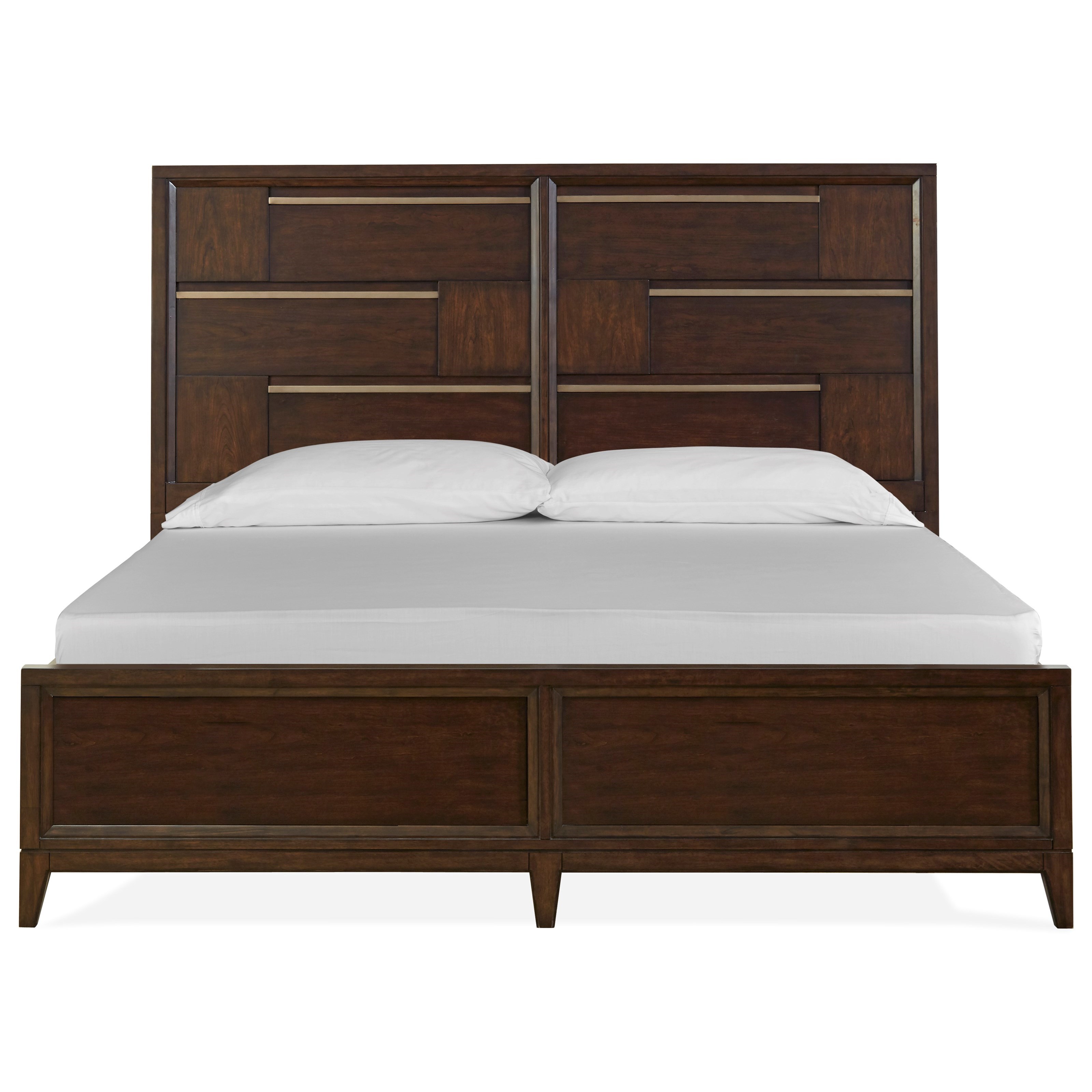 Magnussen Home Modern Geometry Bedroom B476954 Contemporary Queen Bed